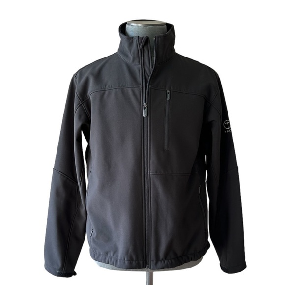 Men’s Windbreaker TUMI T-Tech Black Insulated Jacket Zip Up Collar Jacket Size L - Picture 6 of 10